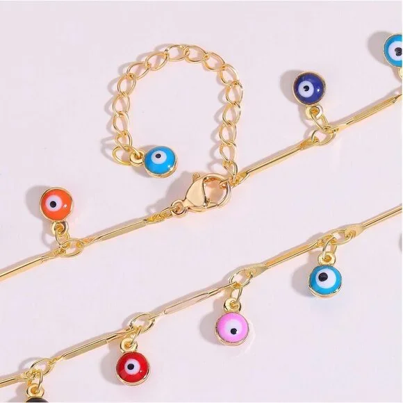 Anklet for Women Gold Chain 14K Gold Plated Dainty Boho Beach Summer Simple Foot - Picture 4 of 7